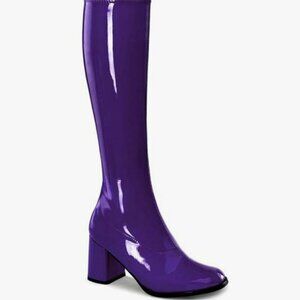 Purple Heeled Boots